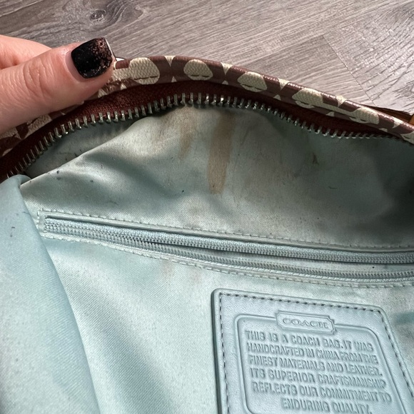 Coach Leah Optic Art Coated Canvas Convertible Shoulder Bag - Picture 7 of 8